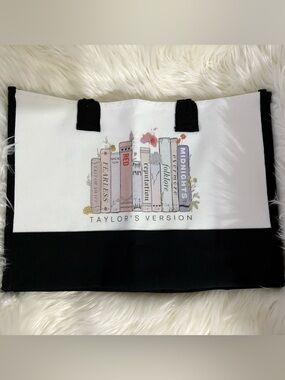 Taylor Swift Album Book Tote Bag W/ Pouch and Pin